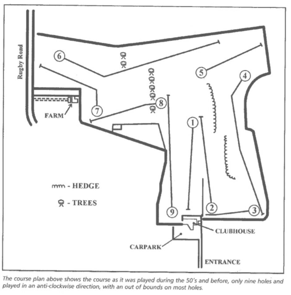 Lutterworth Golf club course layout in 1904